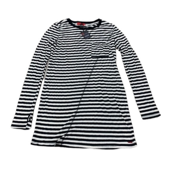 n:PHILANTHROPY Dresses & Skirts - NWT n:Philanthropy Long Sleeve Black White Striped  Aaron T-shirt Dress